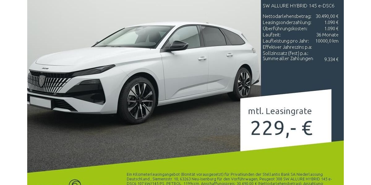 Peugeot 308 1.500 km 30.590 &euro; Münster - Amelsbüren 48163