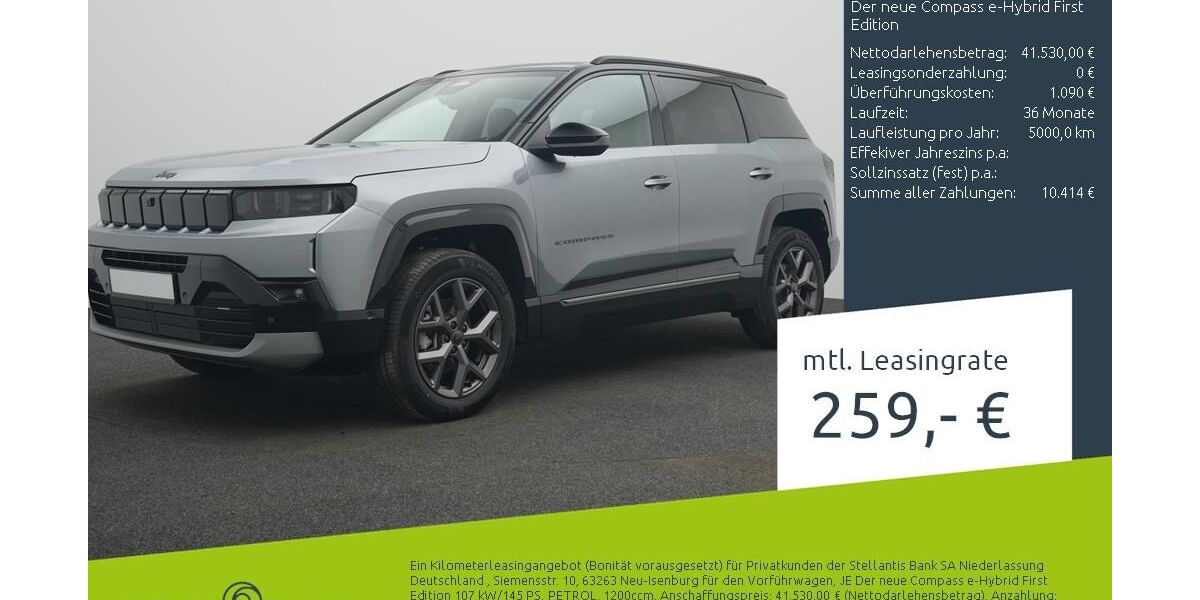 Jeep Compass 1.600 km 40.490 &euro; Münster - Amelsbüren 48163