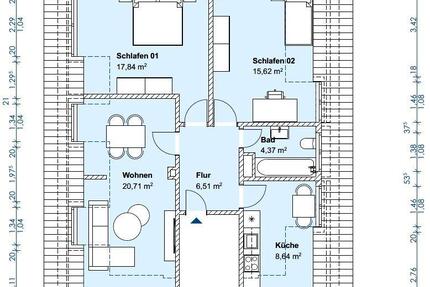 Wohnung Münster Mitte-Süd - 3 Zimmer, 76 m&sup2;, 1.530&euro; | Angebot:26479440