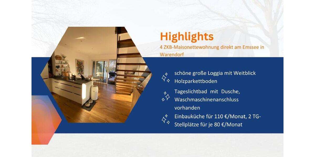 Etagenwohnung Warendorf - 4 Zimmer, 110 m&sup2;, 1.690&euro; | Angebot:25856198