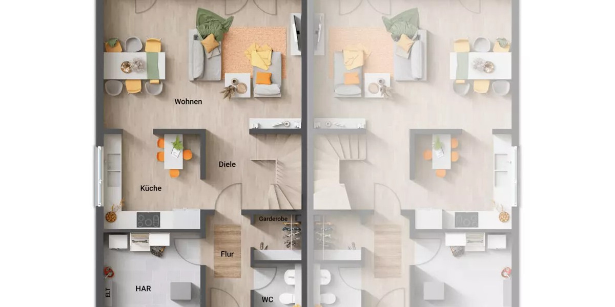 Doppelhaushälfte Altenberge - 4 Zimmer, 125 m&sup2;, 270.690&euro; | Angebot:25681213