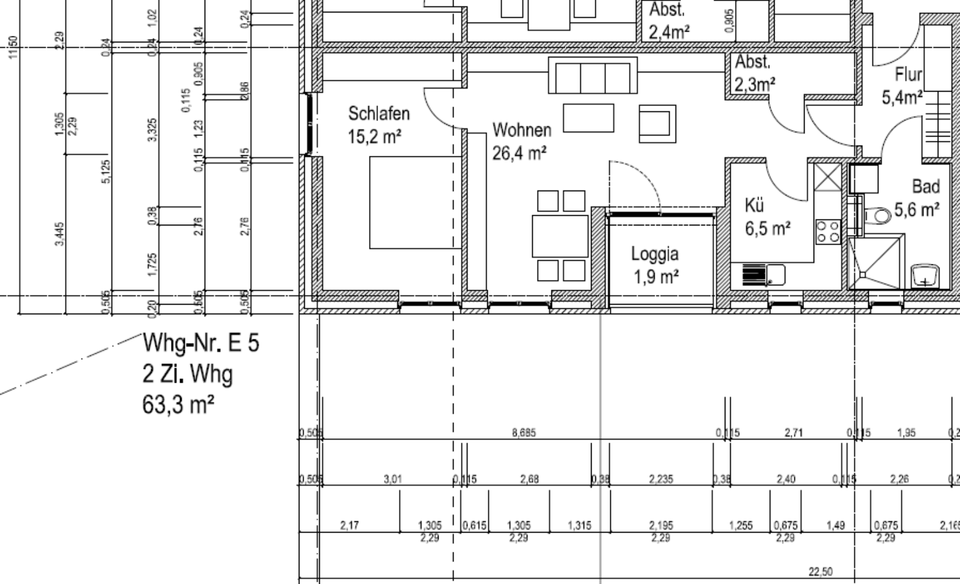 Etagenwohnung Münster Münster-Nord - 2 Zimmer, 65 m&sup2;, 910&euro; | Angebot:25363944