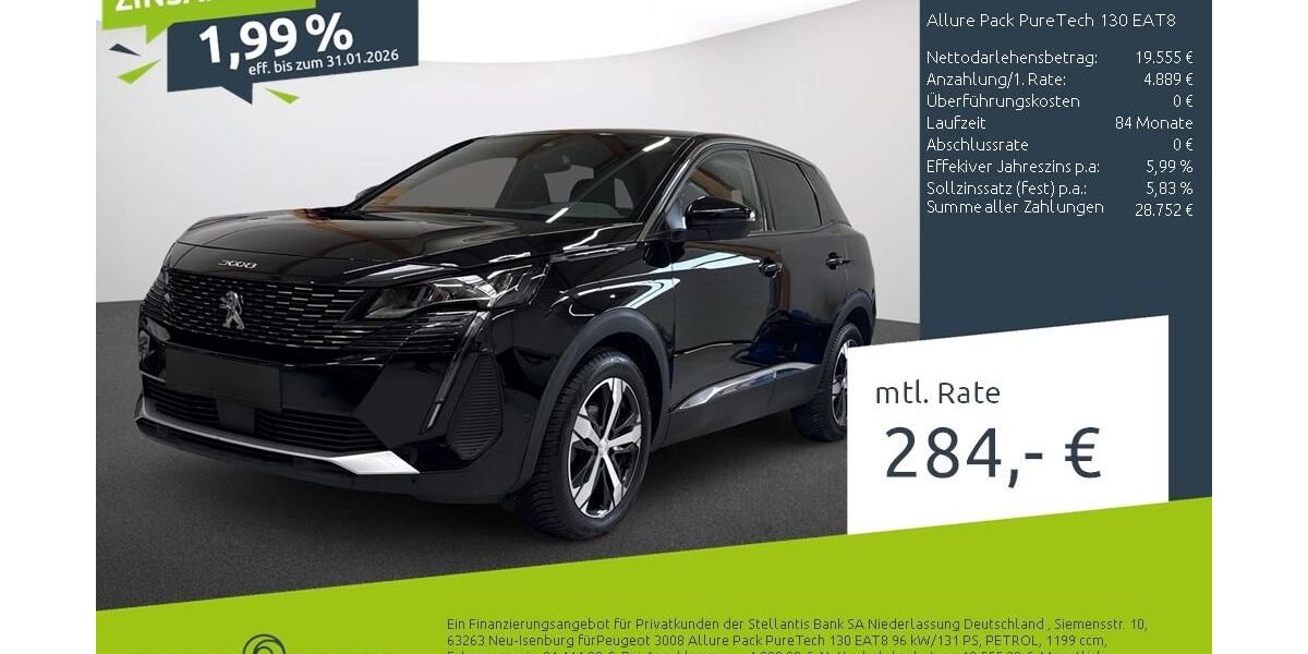 Peugeot 3008 45.113 km 24.444 &euro; Dülmen 48249