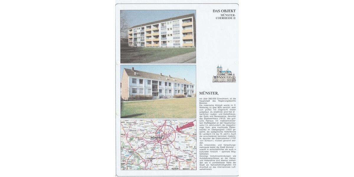 Etagenwohnung Münster Münster-Ost - 3 Zimmer, 74 m&sup2;, 148.000&euro; | Angebot:26598488