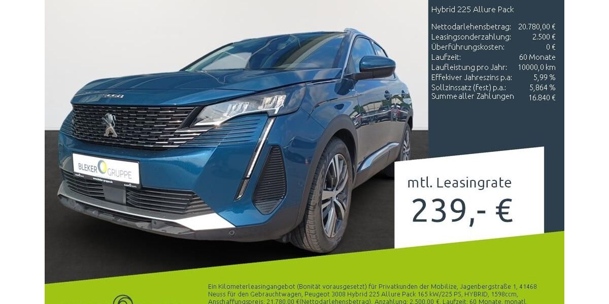 Peugeot 3008 52.433 km 20.379 &euro; Münster - Amelsbüren 48163