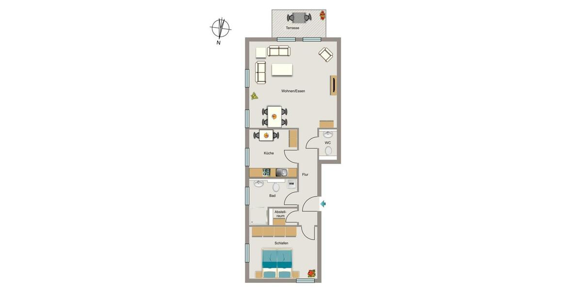 Erdgeschoßwohnung Münster Münster-Nord - 2.5 Zimmer, 84 m&sup2;, 1.164&euro; | Angebot:26641585