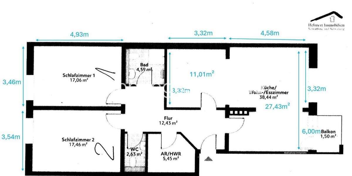 Etagenwohnung Münster - 3 Zimmer, 99 m&sup2;, 990&euro; | Angebot:26828181