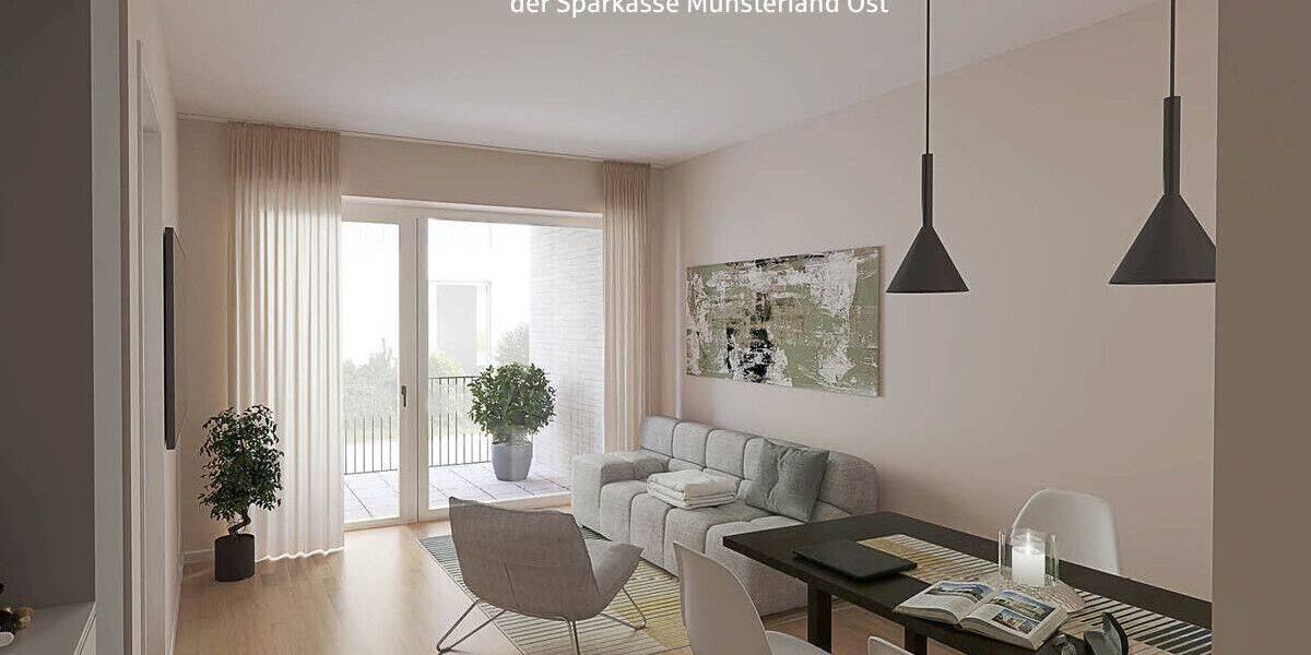 Etagenwohnung Münster Gievenbeck - 2 Zimmer, 65 m&sup2;, 445.500&euro; | Angebot:26827010