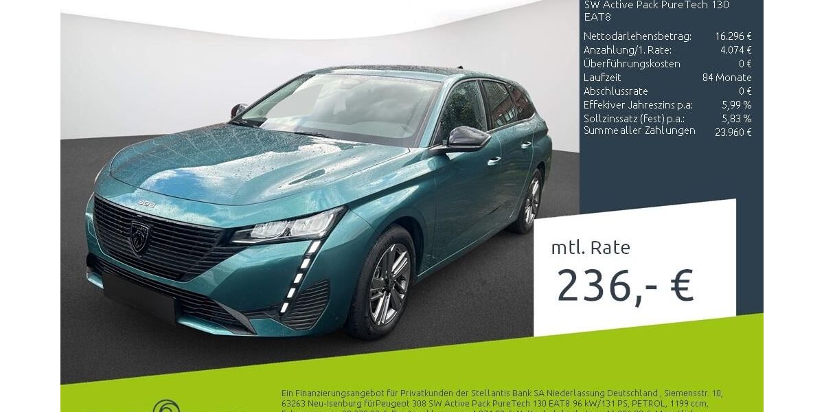 Peugeot 308 16.762 km 20.370 &euro; Münster - Amelsbüren 48163