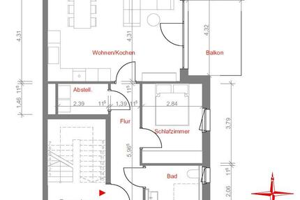 Wohnung Ahlen - 2 Zimmer, 60 m&sup2;, 618&euro; | Angebot:26606761