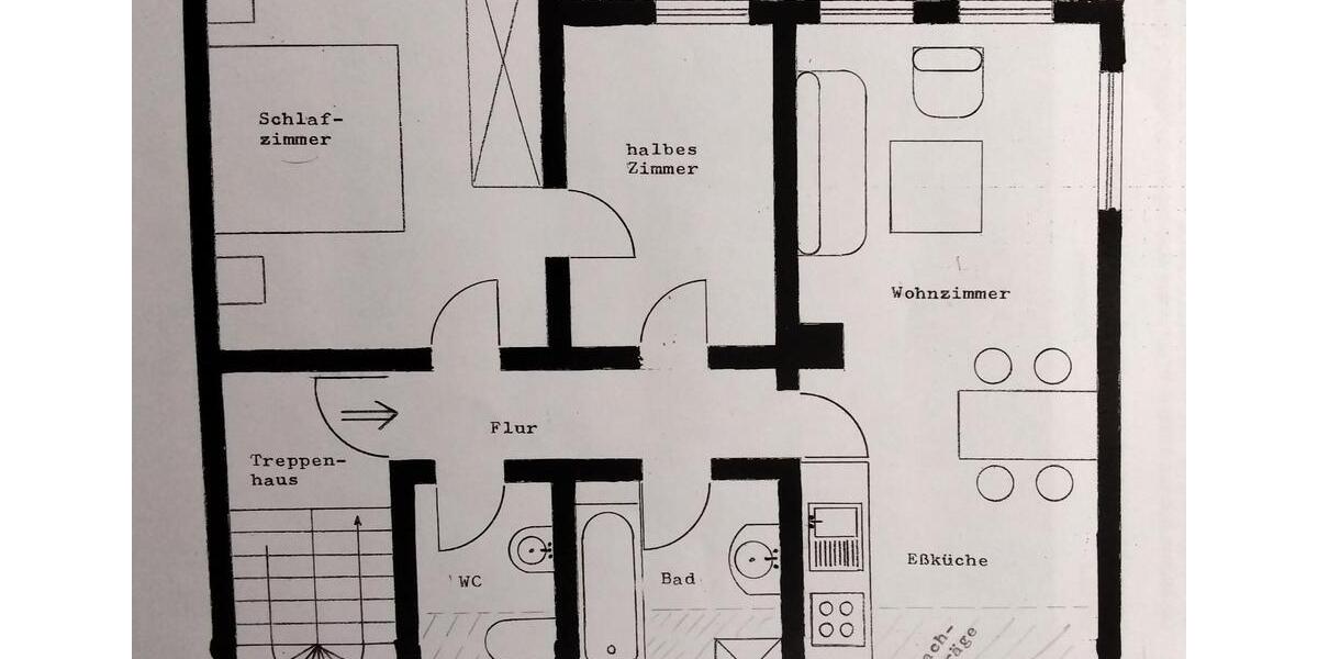 Dachgeschoßwohnung Münster Berg Fidel - 2.5 Zimmer, 62 m&sup2;, 500&euro; | Angebot:26441320