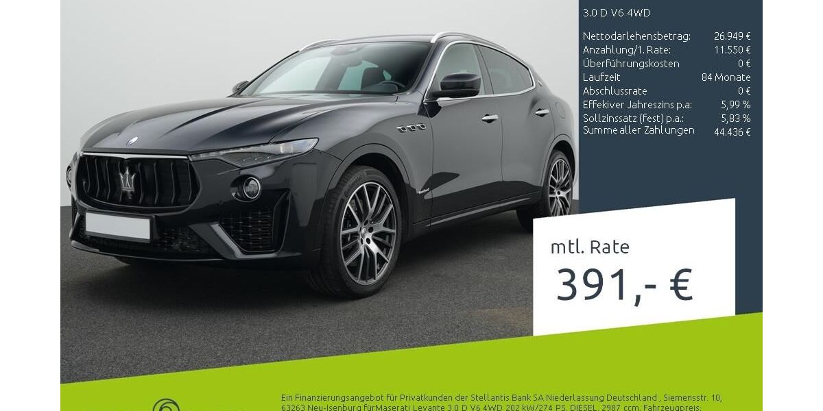 Maserati Levante 108.000 km 38.249 &euro; Münster - Amelsbüren 48163