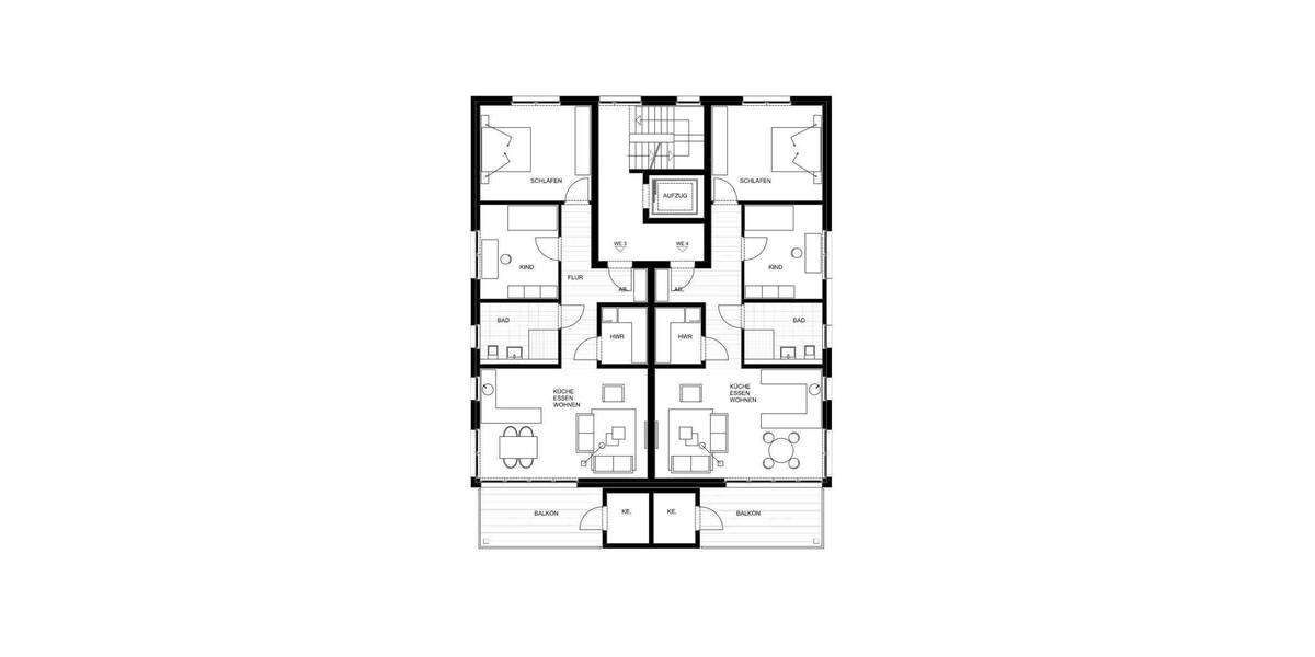 Etagenwohnung Ahlen Vorhelm - 3 Zimmer, 94 m&sup2;, 393.700&euro; | Angebot:25802455