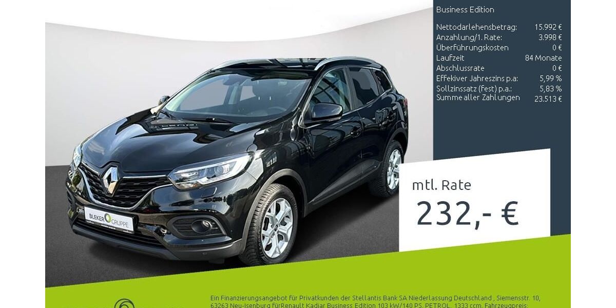 Renault Kadjar 29.587 km 19.990 &euro; Dülmen 48249