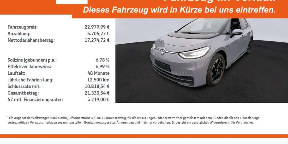 VW ID.3 25.447 km 22.980 &euro; Dülmen 48249