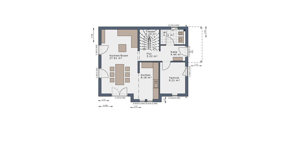 Einfamilienhaus Münster Münster-Ost - 4 Zimmer, 120 m&sup2;, 1.800&euro; | Angebot:24365401
