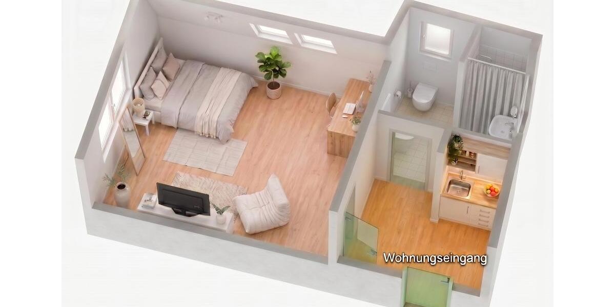 Etagenwohnung Münster Münster-Südost - 1.5 Zimmer, 28 m&sup2;, 139.000&euro; | Angebot:26305536