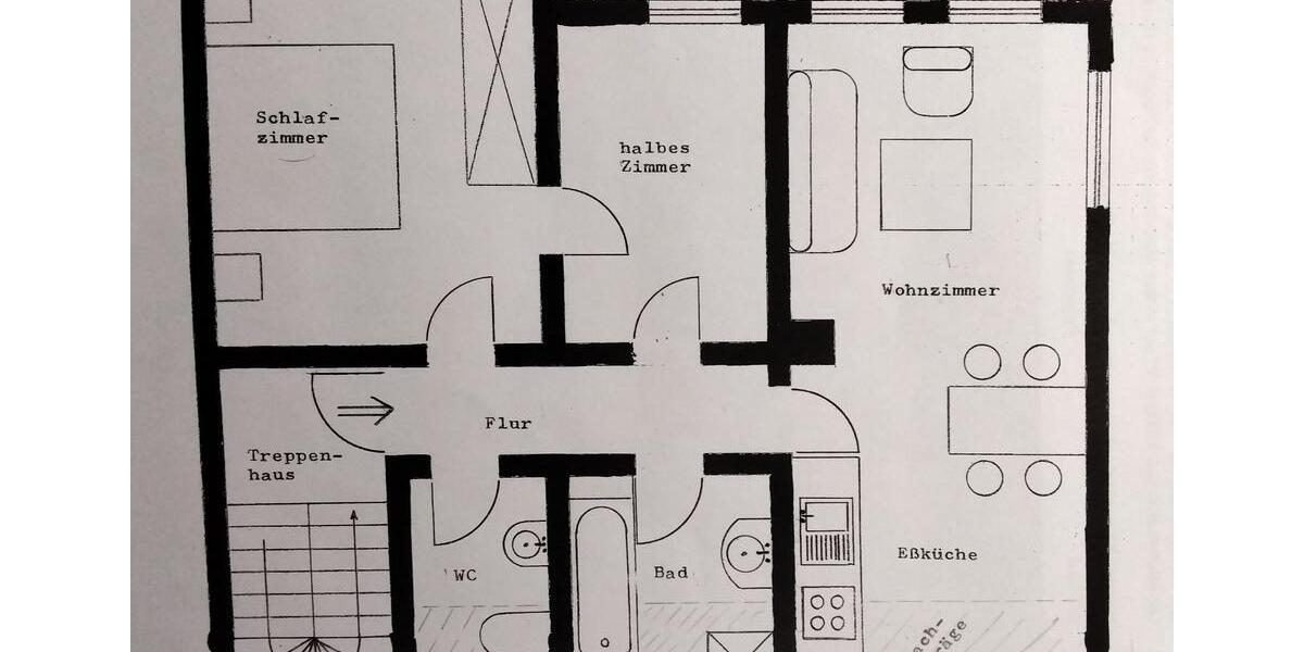 Dachgeschoßwohnung Münster Berg Fidel - 2.5 Zimmer, 62 m&sup2;, 500&euro; | Angebot:25253325
