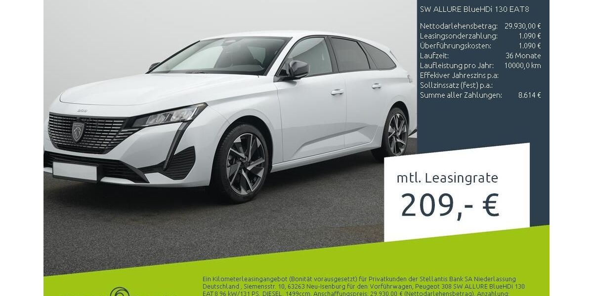 Peugeot 308 9.000 km 29.930 &euro; Münster - Amelsbüren 48163
