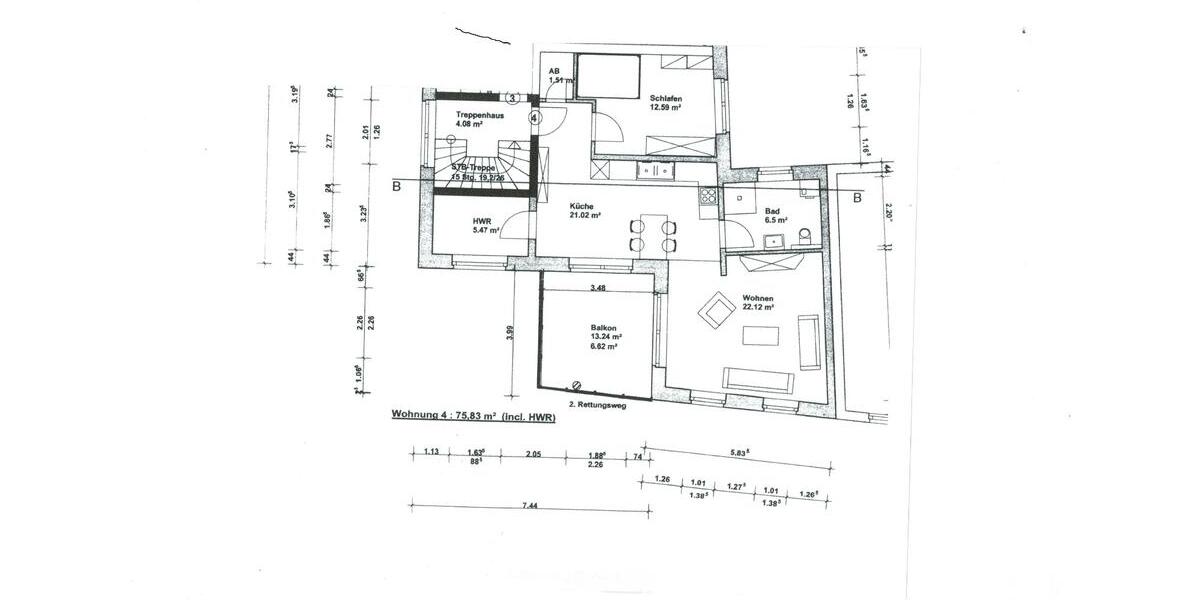 Etagenwohnung Warendorf - 2 Zimmer, 76 m&sup2;, 775&euro; | Angebot:25580096