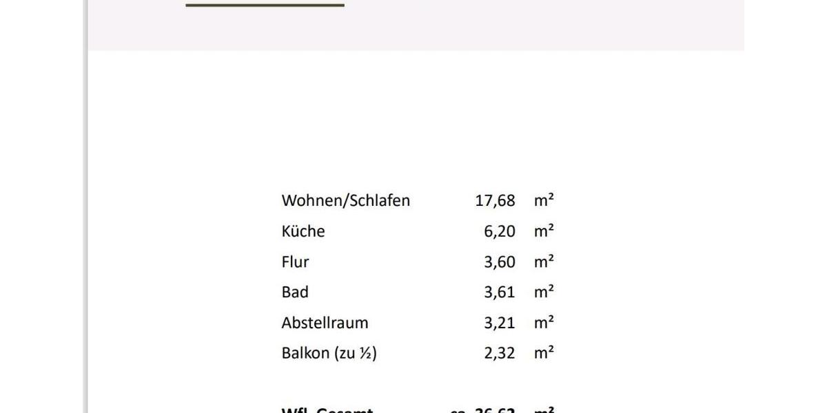 Etagenwohnung Münster Münster-Nord - 1 Zimmer, 37 m&sup2;, 990&euro; | Angebot:25855886