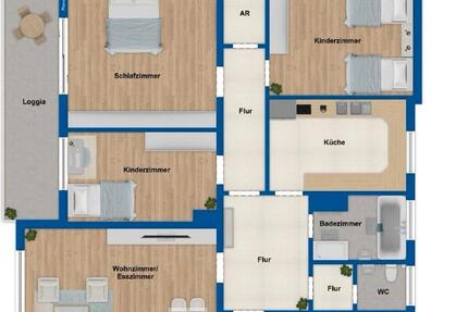 Wohnung Dülmen - 4 Zimmer, 84 m&sup2;, 1.113&euro; | Angebot:26656151