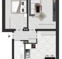 Etagenwohnung Münster Angelmodde - 2 Zimmer, 165.000&euro; | Angebot:25695027