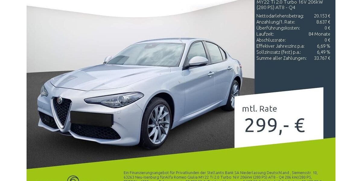 Alfa Romeo Giulia 11.499 km 27.960 &euro; Dülmen 48249