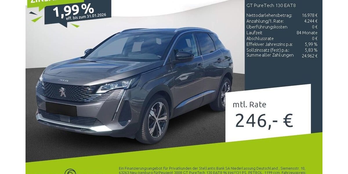 Peugeot 3008 32.447 km 21.479 &euro; Münster - Amelsbüren 48163