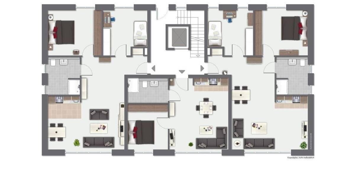 Etagenwohnung Münster Angelmodde - 2 Zimmer, 49 m&sup2;, 302.000&euro; | Angebot:25688502