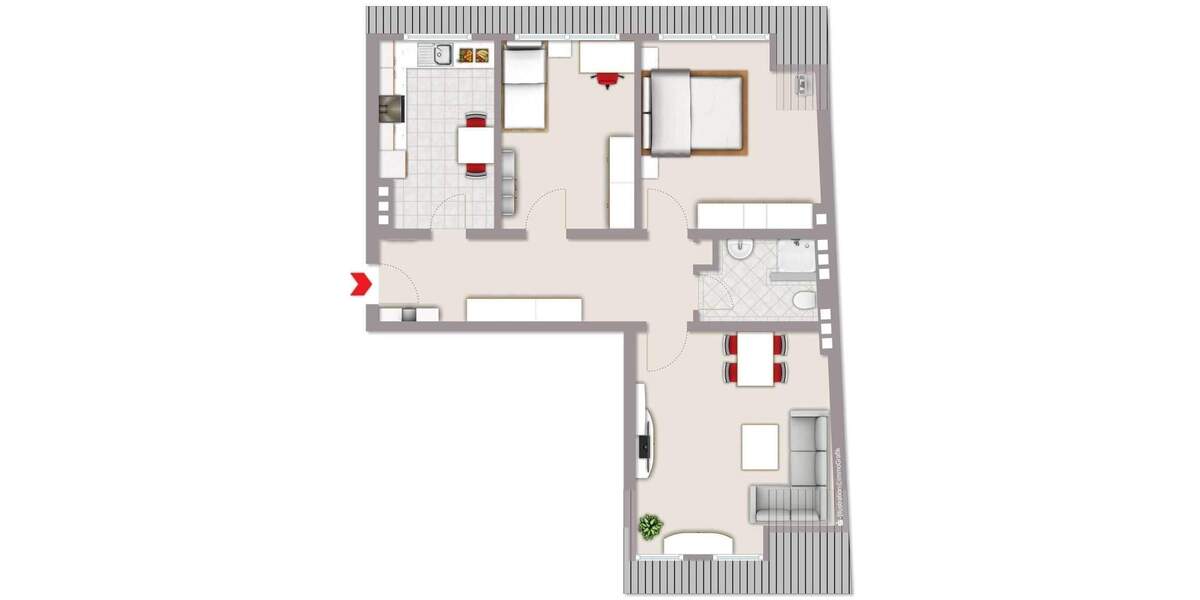 Etagenwohnung Münster Centrum - 3 Zimmer, 74 m&sup2;, 430.000&euro; | Angebot:25705781