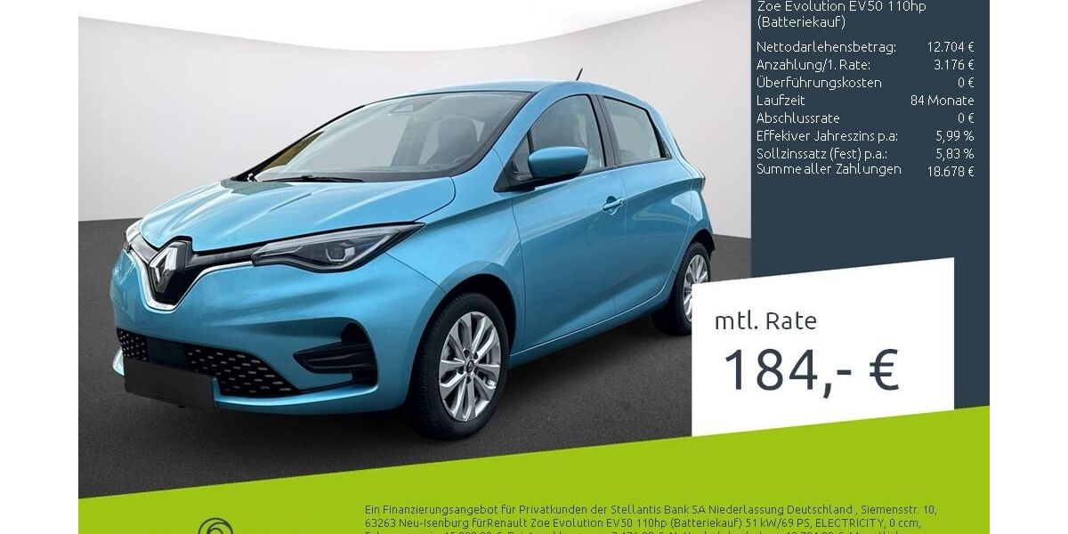 Renault ZOE 19.953 km 15.989 &euro; Münster - Amelsbüren 48163