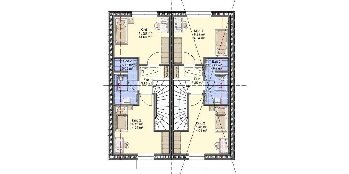 Doppelhaushälfte Emsdetten - 5 Zimmer, 123 m&sup2;, 1.600&euro; | Angebot:26464545