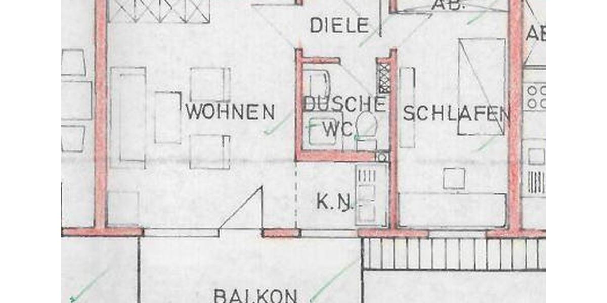 Dachgeschoßwohnung Münster Mitte-Süd - 2 Zimmer, 39 m&sup2;, 580&euro; | Angebot:26606925