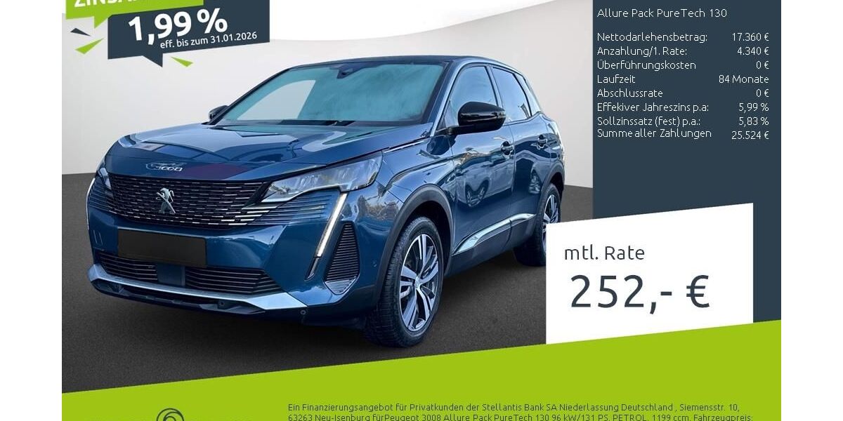 Peugeot 3008 18.481 km 21.479 &euro; Dülmen 48249