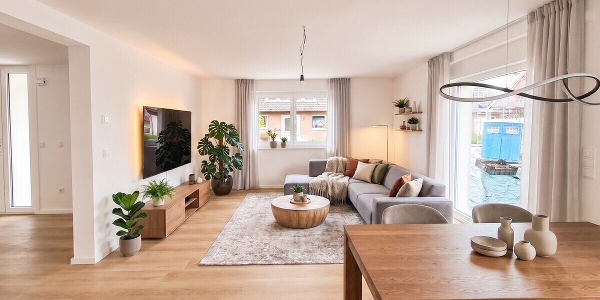 Exklusiver Erstbezug einer hochwertig kernsanierten Maisonettewohnung mit Privatteich & Terrasse - Maisonettenwohnung Münster / Albachten Albachten | Angebot:26621542